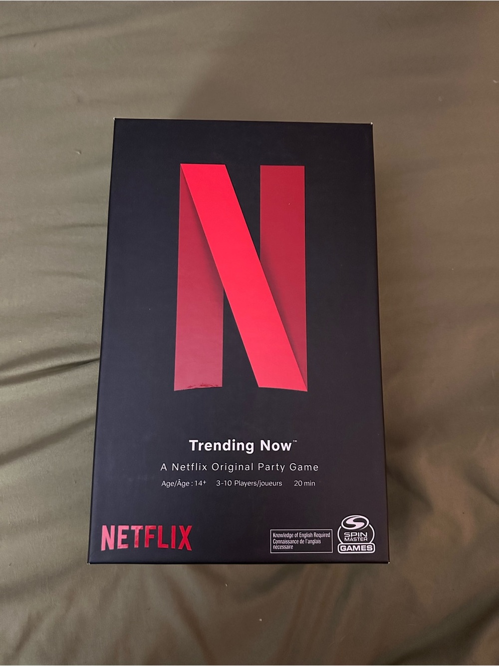 Netflix Trending Now Party Game - Black & Red Box